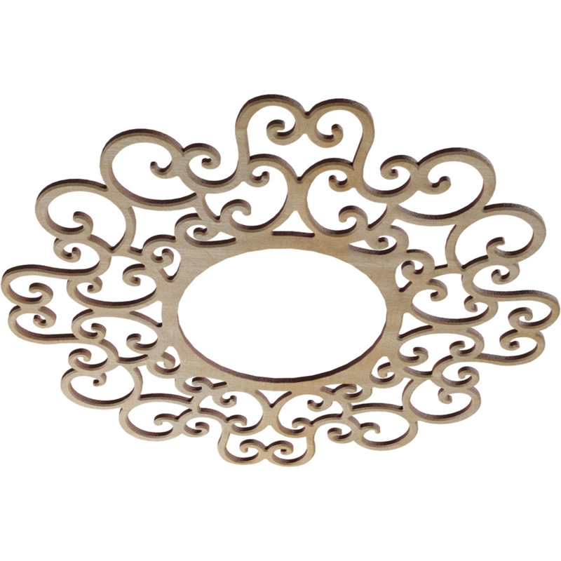 Médaillon de plafond 22 po x 22 po x 8 3/8 po x P 3/8 po Reims, H 20 po x l 20 po x P 0,38 po, Hickory