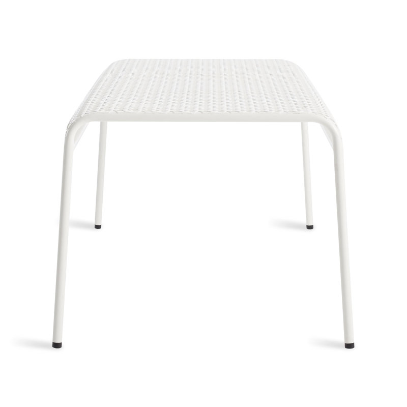 Hot Mesh Outdoor Dining Bench, Off White