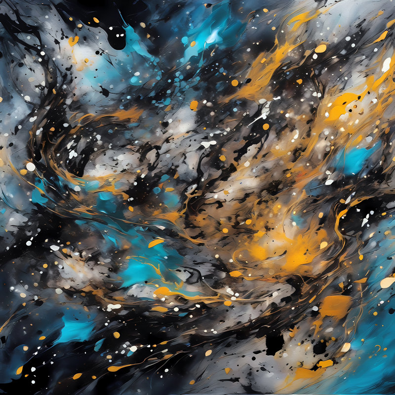 Neon Nebula, 24" H x 24" W