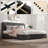 Bensu Boucle Upholstered Platform Bed-1503004643-1503004645