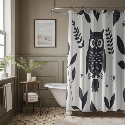 Fall Owl Art - 1 Piece Standard Shower Curtain