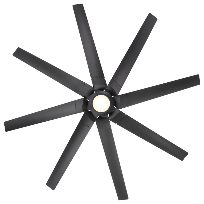 Roboto XL Indoor/Outdoor 8-Blade Smart Ceiling Fan 70" with 3000 LED Light Kit and Remote Control, Works With Alexa and iOS or Android App