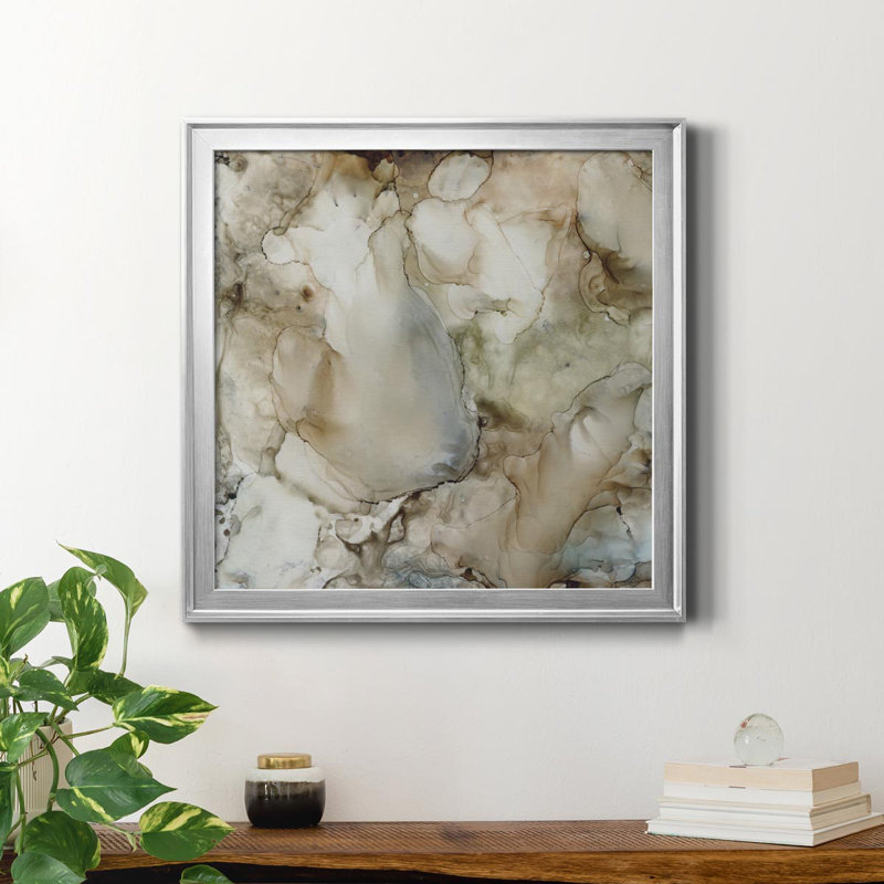 Toile encadrée de qualité supérieure Stonewashed II - prête à être accrochée, Argent, H 17,5 po x l 17,5 po x P 1,5 po