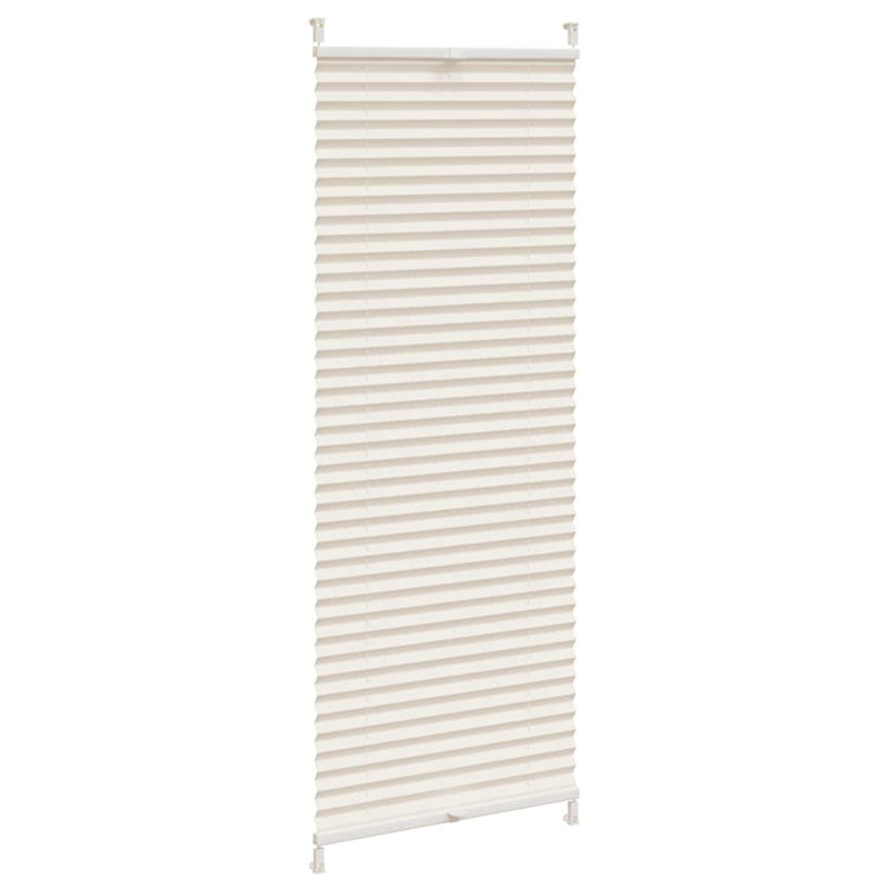 Room Darkening Pleated Blind, Cream, 60cm W x 100cm L