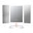 Infinity Trifold LED Makeup Mirror with 2x and 3x Magnification, Adjustable Mirror, Cordless Use