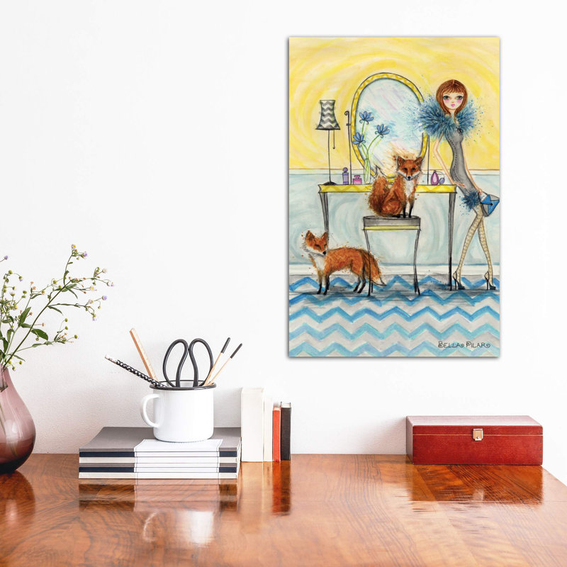 Art fiona et fox, Toile tendue, H 48 po x l 32 po x P 1,5 po