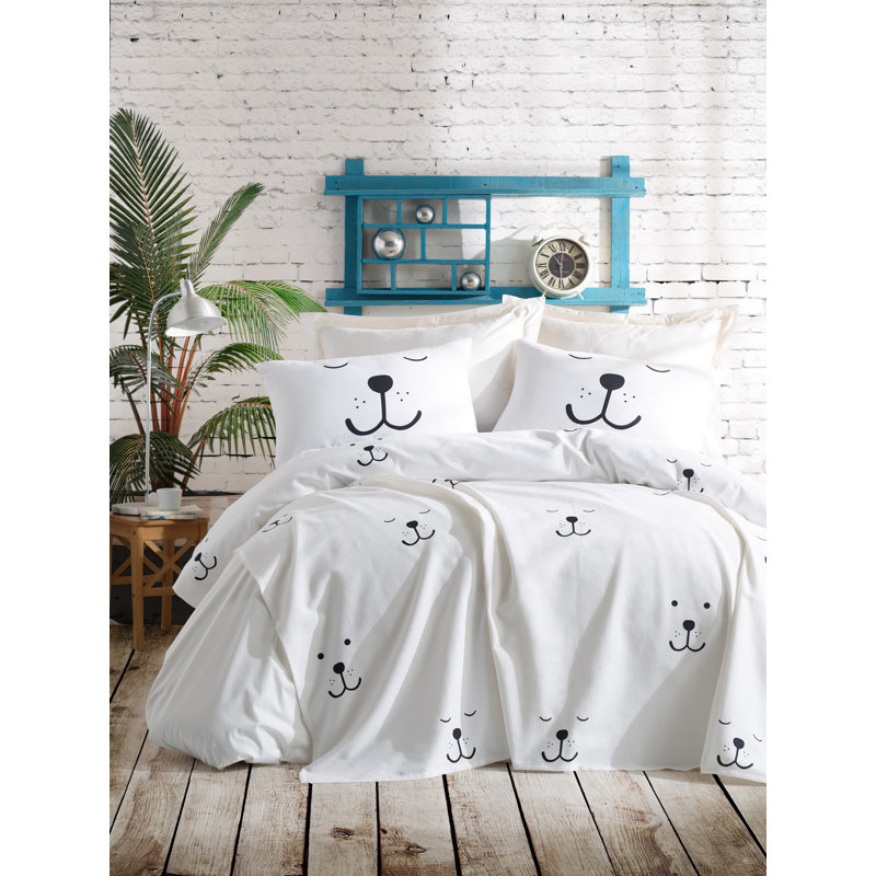 100% Cotton Sheet Set, 79" x 93" - 2 Pilowcases