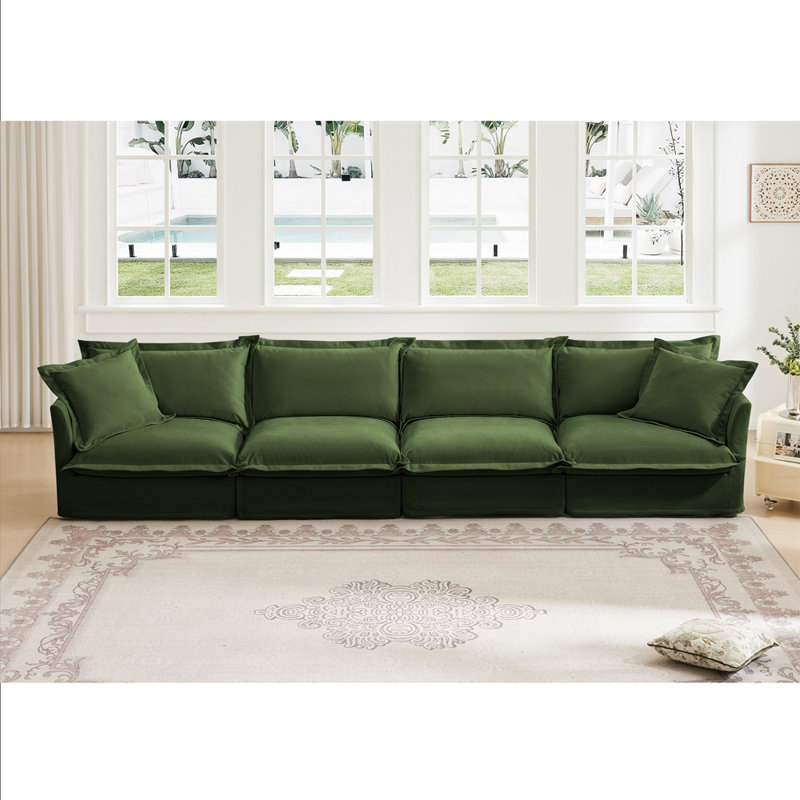 4 Seater Sofa Couch, Green