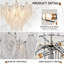 Suspension en verre en forme de feuille, lampe suspendue moderne 5* douilles E12