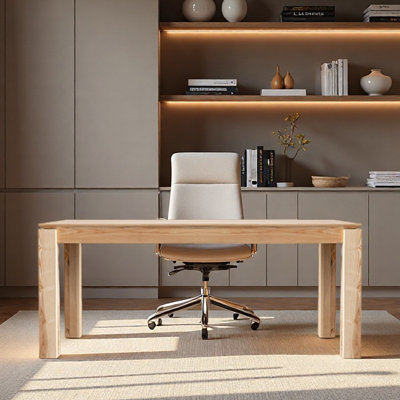 Table de chevet simple en bois de frêne blanc