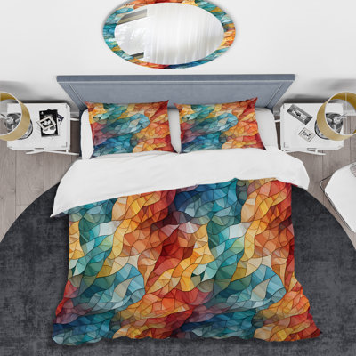 Literie en mosaïque de verre multicolore