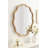Scalloped Round Rattan Bathroom Mirror-79730412