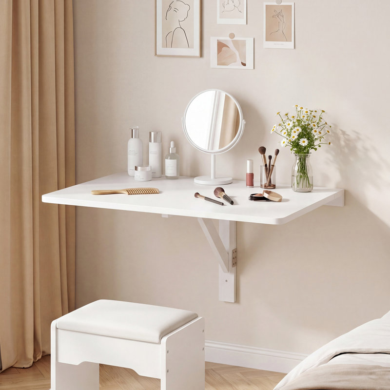 Way Wick Extendable Pine Solid Wood Base Dining Table, White