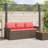 Ebern Designs Patio Sofa With Cushions 3-Seater Poly Rattan-836006903-836006902