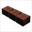 Motif de carreaux de terrasse en bois d'acacia imbriqué pour plancher extérieur, imperméable et facile à installer, 30 pièces 12 x 12 pouces-114649969