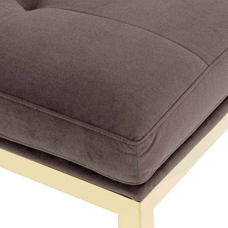 Banc d'appoint en velours Dahlia - Chocolat