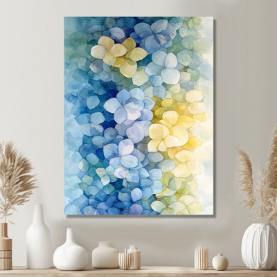 Abstract Hydrangea Horizon Of Simplicity II - Hydrangea Wall Art