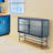 Sideboard Cabinet with 2 Fluted Glass Doors and Adjustable Shelf-733824199