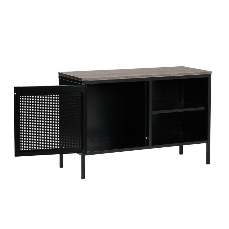 Sabine 1 -Door 2 -Shelf, Black