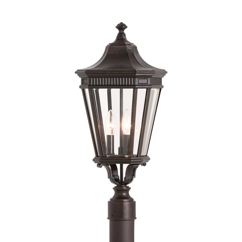 Cotswold Lane Small Post Lantern from Generation Lighting , Grecian Bronze, 22.5" H x 9.5" W, Incandescent