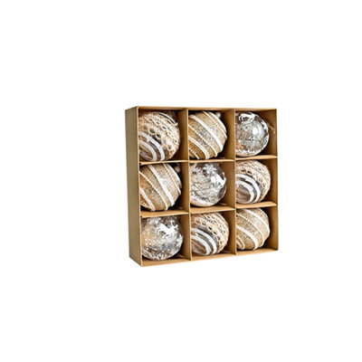 9-pack Christmas Pendants Christmas Tree Decoration Party Ornaments Holiday Scen - Shatterproof D Hanging Decor for Holiday Party Festival Ornaments - Set of 24 Beautiful Premium Festive