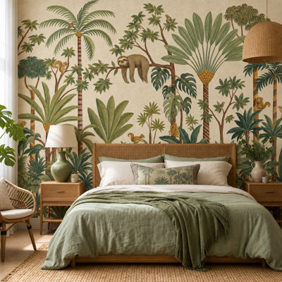 Papier peint texturé papier peint botanique tropical