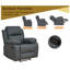 Fauteuil inclinable manuel standard en similicuir de 35,5 po de largeur-116484195