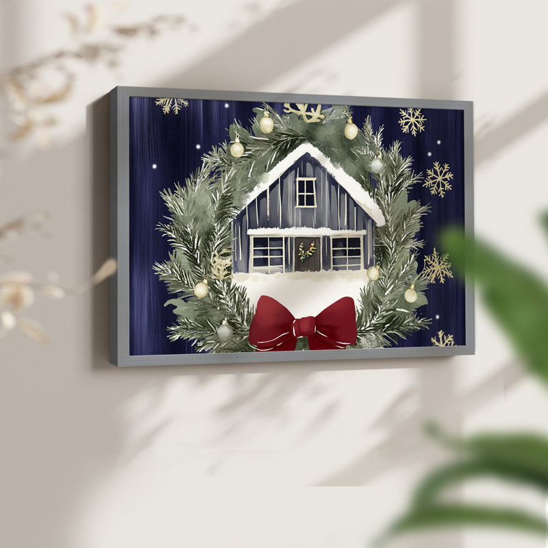 «Chirstmas Art» - Dccxxxxxxxx - Impression encadrée, Gris, H 22 po x l 28 po
