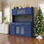 Armoire sur pied l 63 "x H 74,8" avec rehausse, 6 tiroirs, 5 armoires, prise de courant, porte-serviettes-1012395916