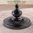 15.7" Vintage Pedestal Natural Round End Table Metal Base For Living Room&Bedroom-1865835344