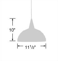 Bowl Pendant Shade, Copper