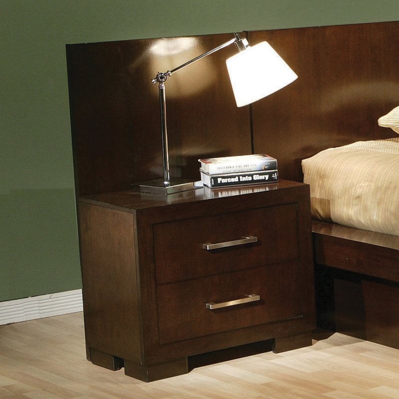Semirah 2 - Drawer Nightstand, Dark Brown/Gold