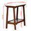 Table d'appoint rétro ardoise rétro brun rougeâtre avec tablette de rangement, petite table de bout pour le salon, petits espaces, maison de ferme, table de chevet mince