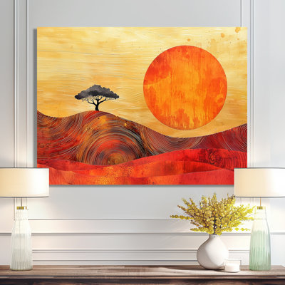 Iselda, lever de soleil, paysage du Sahara en Afrique - désert, art mural