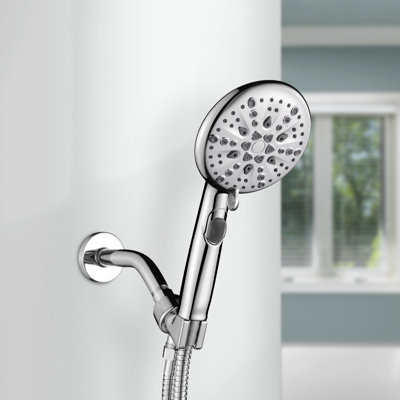 Pomme de douche multifonctionnelle à 9 jets avec motif de pause, lavage intégré