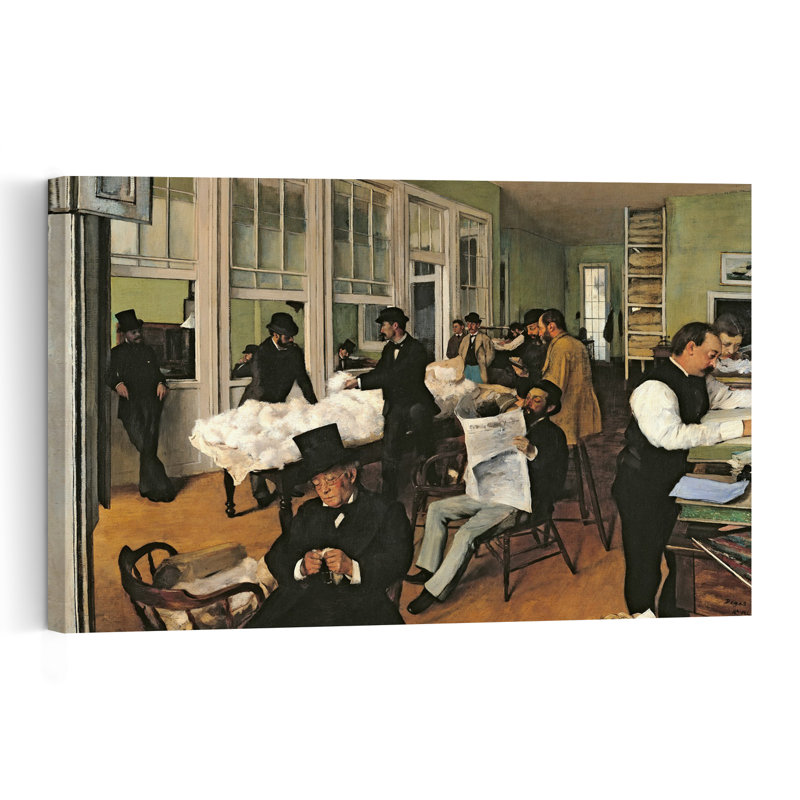 The Cotton Exchange, New Orleans, 1873 Impressionist Contemporary Wall Art Print, 60.96cm H x 91.44cm W