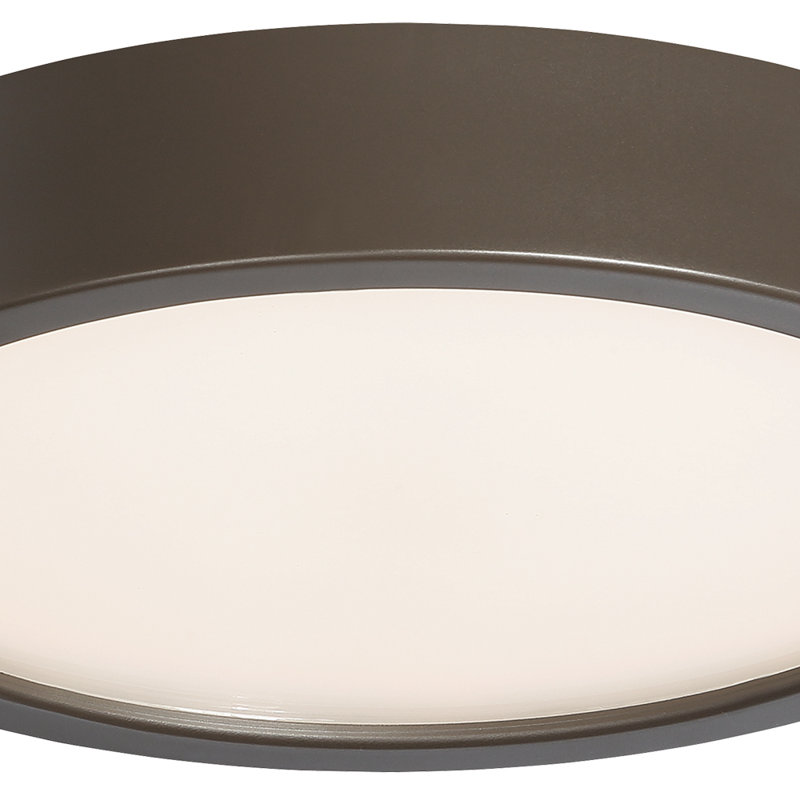 Hilmar Glass LED Flush Mount, 2.25" H x 6" W x 6" D, Copper Bronze Patina