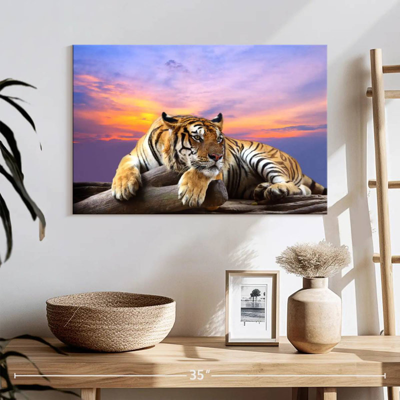Lounging Tiger, 16" H x 24" W