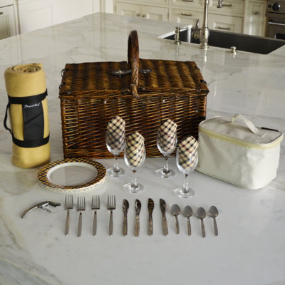 Panier Buckingham avec couverture pour quatre