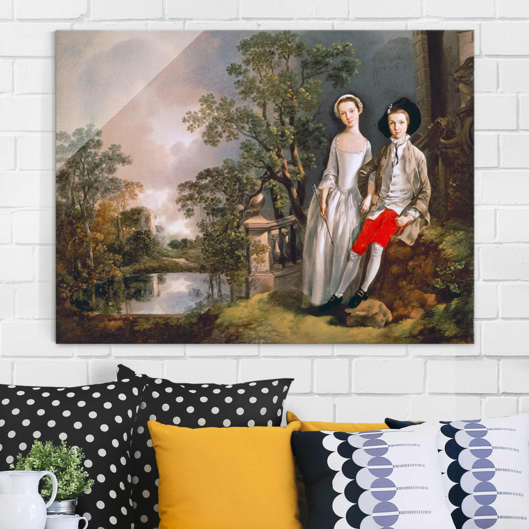 Glasbild Heneage Lloyd und seine Schwester von Thomas Gainsborough