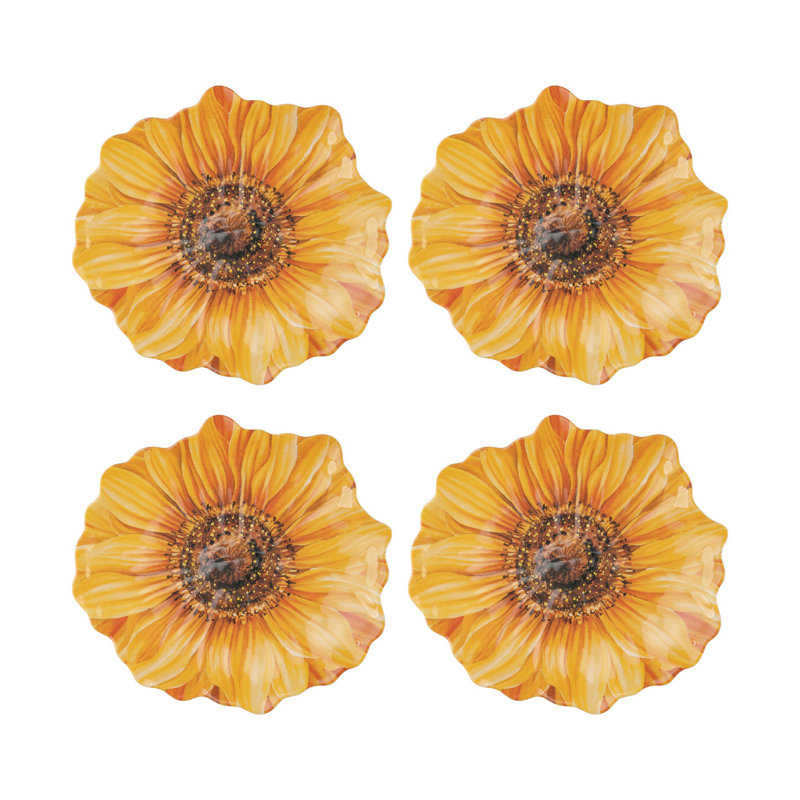 Sunflower, 7 1/2" Melamine Plate S12