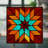 12"H Amelie Quilt Square Stained Glass Window Panel