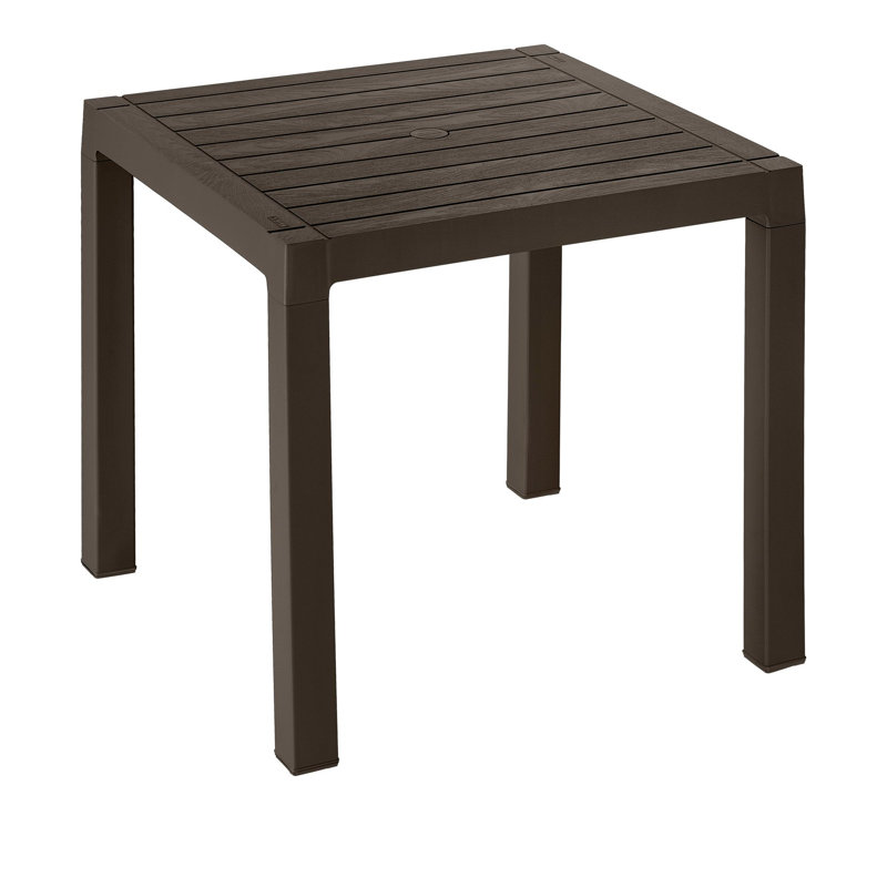 Table de patio 4 places Ebern Designs Waconia, Espresso