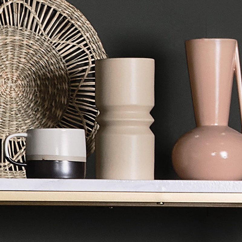 Nellija Ceramic / Porcelain Table Vase, Neutral, 20" H x 9" W x 9" D