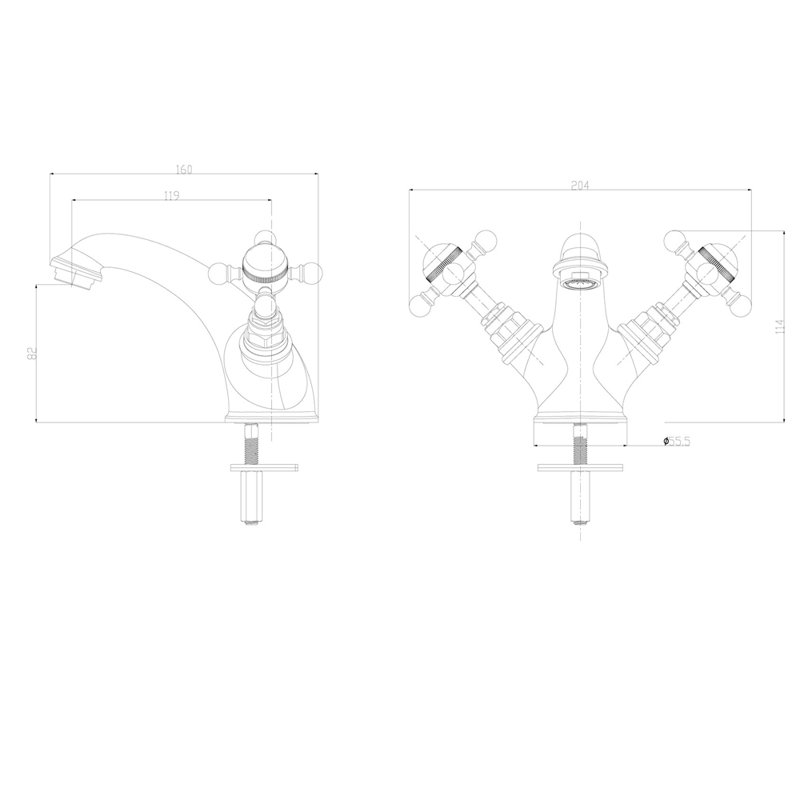 Gretel Mono Basin Mixer with Waste