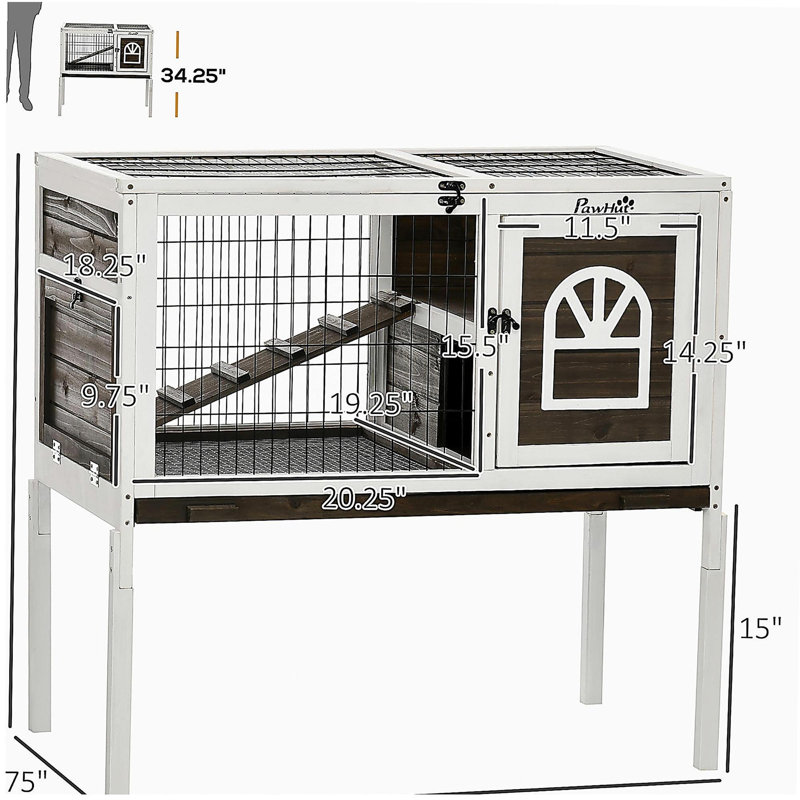 Cage à lapin PawHut