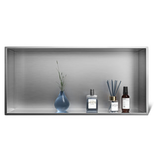 Niche de douche en acier inoxydable 24 pouces brossé sans carrelage nécessaire encastré