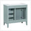 Meuble-lavabo 36 po avec lavabo, armoire de salle de bain blanche avec tiroirs, structure solide et panneau de fibres à densité moyenne-1763247098
