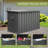 Primestok Water Resistant Metal Lockable Deck Box with Wheels in Black-101368073