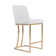 Seese Upholstered Counter Stool with Metal Frame